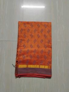 Orange Saree with Blouse