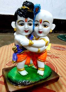 Cute Krishna Sudama Statue