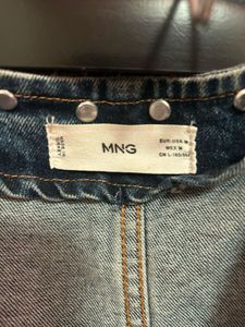 Mango Studded Denim Vest