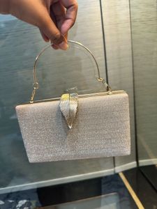 Gold Metallic Clutch Slingbag