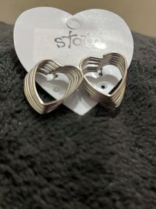 Funky Heart Hoop Earrings