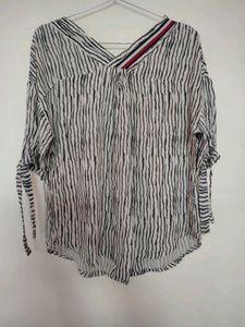 Striped Button-Up Top