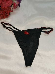 Black &amp; Red G-string Panty
