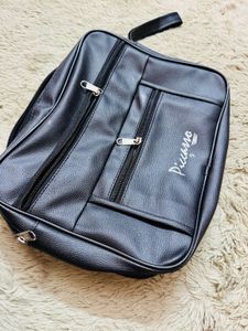 Picasso Black Faux Leather Crossbody Bag