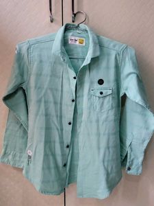Light Green Striped Shirt