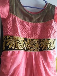 Elegant Pink Embroidered Dress