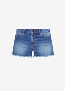 NUON Blue Distressed Studded Sides Denim Shorts