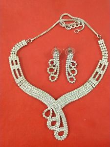 Silver Diamond Necklace Of High Quality