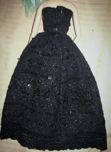 Black Sequined Lehenga Set