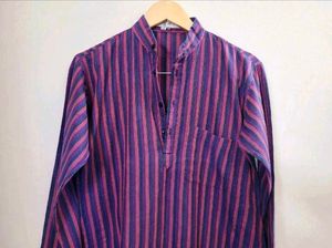 Khadi Men's Striped Kurta