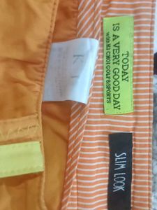 Orange Casual Pants