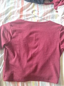 Ribbed Twist Front Crop Top