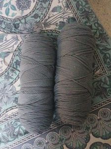 Two Skeins of Grey Yarn
