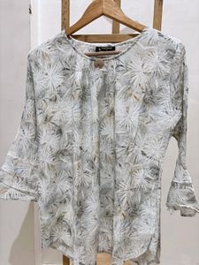 Stylish Printed Kurta with Bell Sleeves