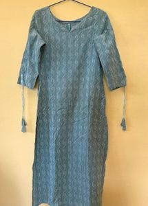 JANASYA Green Kurta (without pants) | Size XS