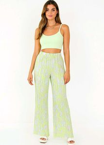 Zara Printed Pleated Trousers