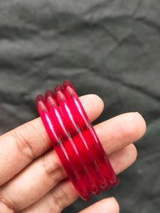 Red &amp; Crystal Bangle Bracelet