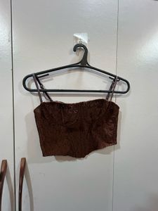 Brown corset top
