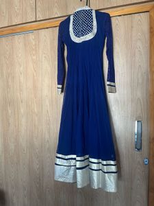 Beautiful Navy Blue Dress With Dupata