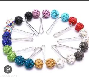 Colorful Crystal Hijab Pins 4 Pin