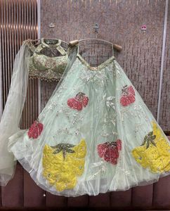 Designer Mint Green Lehenga Choli