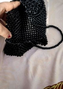 Black Beaded Evening Bag