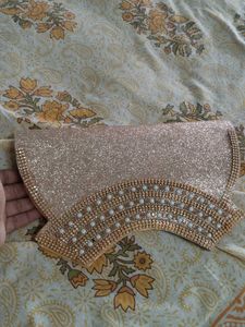 Sparkling Rose Gold Clutch Bag