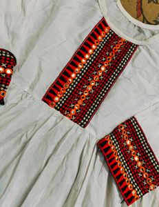 Embroidered White Kurta