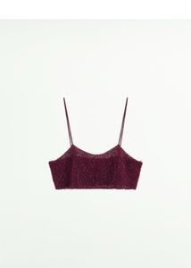Zara limited edition beaded Crop Top with Straps