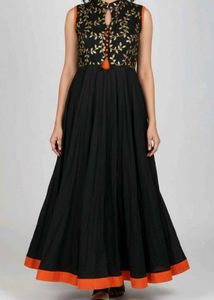 Black & Gold Leaf Dress