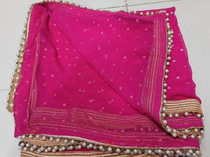 Stunning Pink Bead Work Dupatta🤩💗