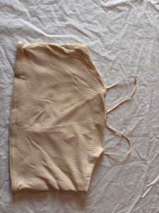 Nike-Ribbed Spaghetti Strap Crop Top