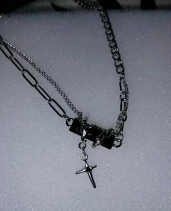 Gothic Cross Pendant Chain Necklace