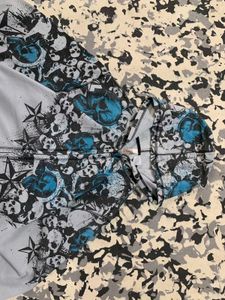 Y2K Skull Print Zip-Up Hoodie