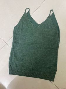 Sparkly Green Camisole Top