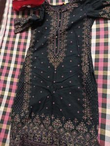 black print kurta for women