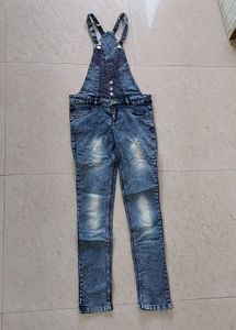 Carbon Black Denim Dungree