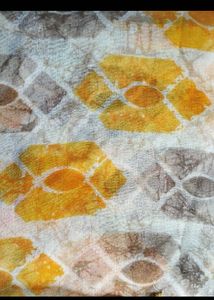 Elegant Yellow &amp; White Floral Print Saree