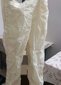 Elegant Cream Kurta with Pink &amp; Gold Print