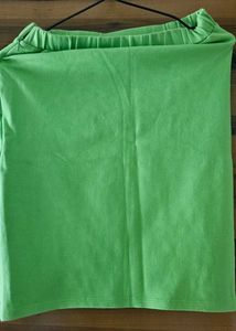 Lime Green Casual Skirt
