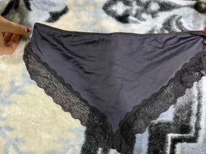 Gray Lace Trim Panty