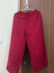 Comfortable Red Palazzo Pants