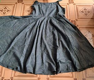 Dark Olive Sleeveless Cotton Khadi Ku