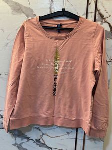 Pink Graphic Sweatshirt, Bust- 34/36 Comfy