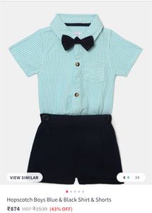 Boys Blue & Black Outfit hopscotch