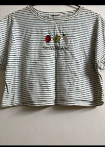 Striped "Sweet Banana" Graphic T-Shirt