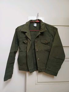 Olive Green Denim Jacket