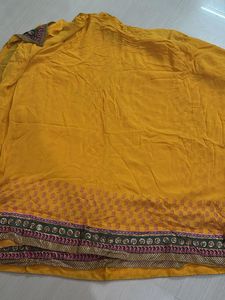 Vibrant Yellow Saree