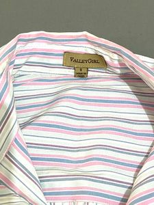 Striped Button-Up Chic Fitted Shirt