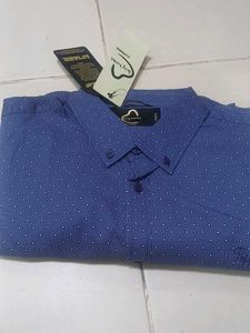 Being Human Blue Polka Dot Shirt